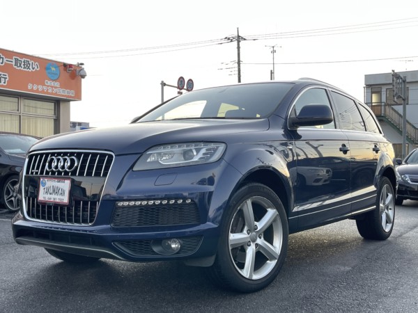 アウディ Q7 3.0TFSI クワトロSライン エアサス 4WD ヒーター付P革シート Bカメラ ETC ナビ TV