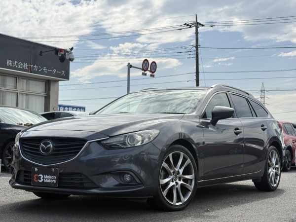 アテンザワゴン 2.2ディーゼルターボXD Lパッケージ プレミア社1年保証付　オートクルーズコントロール　ヒーター付レザーパワーシート　ETC　ナビ　地デジTV　前後ドラレコ　ディーゼルターボ